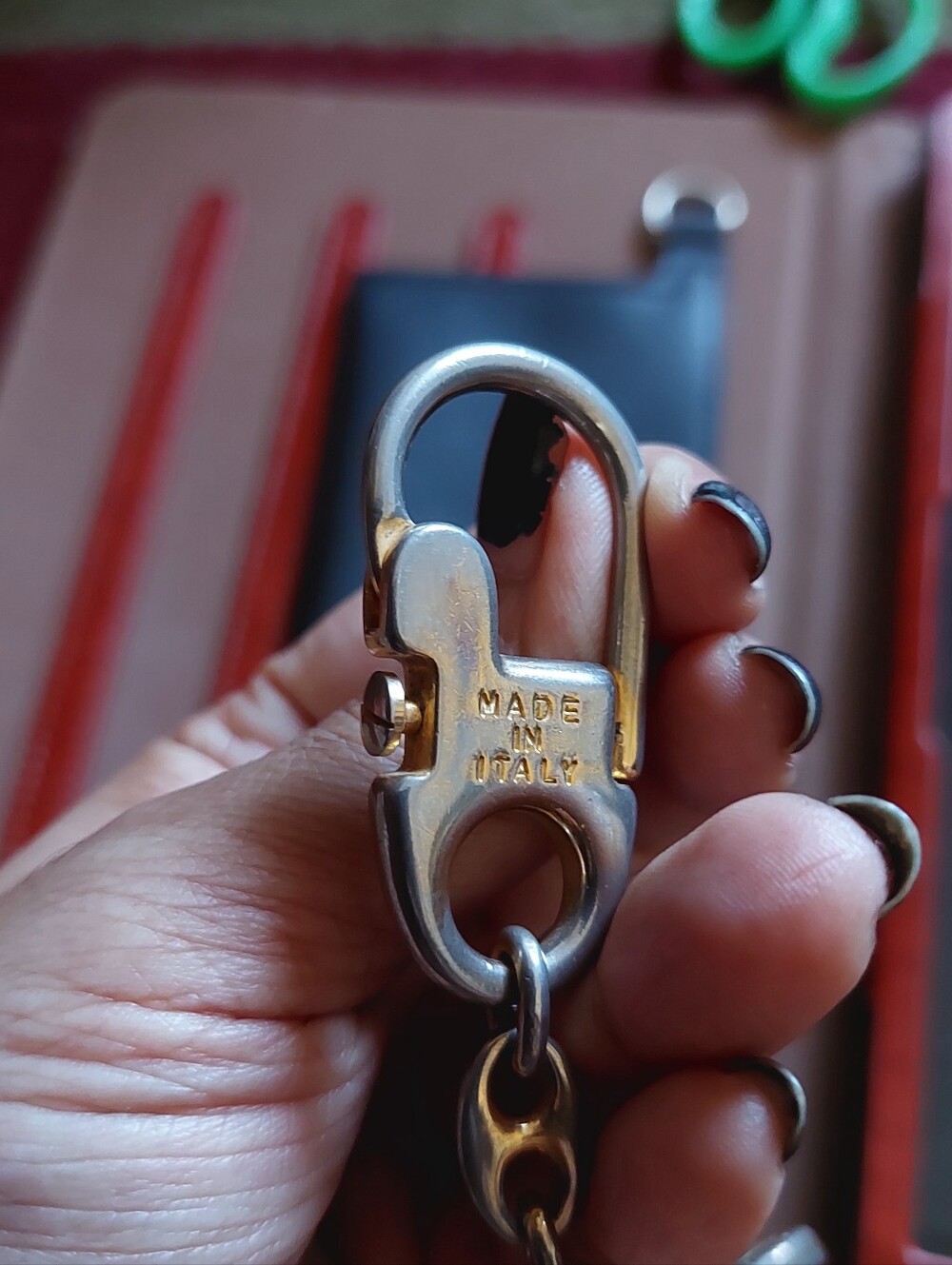 Authentic VERY RARE 1984 Gucci GG Monogram Keychain with COA - Picture 5 of 6